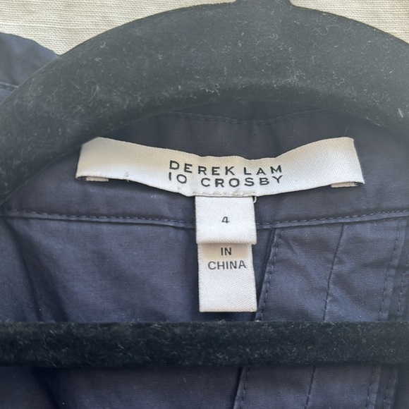 DEREK LAM 10 CROSBY Sleeveless Button-Up Top with Tie back - Picture 6 of 6